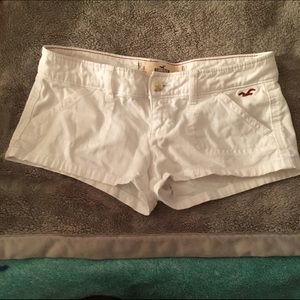 Hollister White Denim Shorts