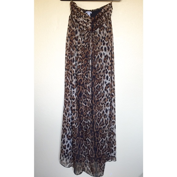 Leopard print empire waist maxi.