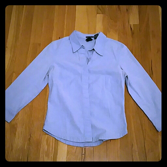 Chambray gap button down top