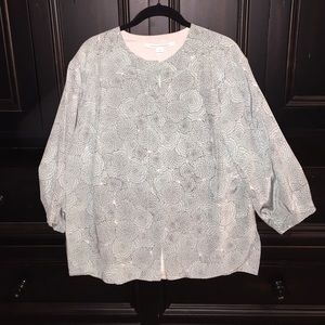 Diane Von Furstenburg 3/4 sleeve floral blouse 6