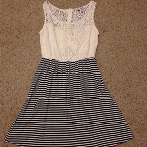 Striped/Lace Dress