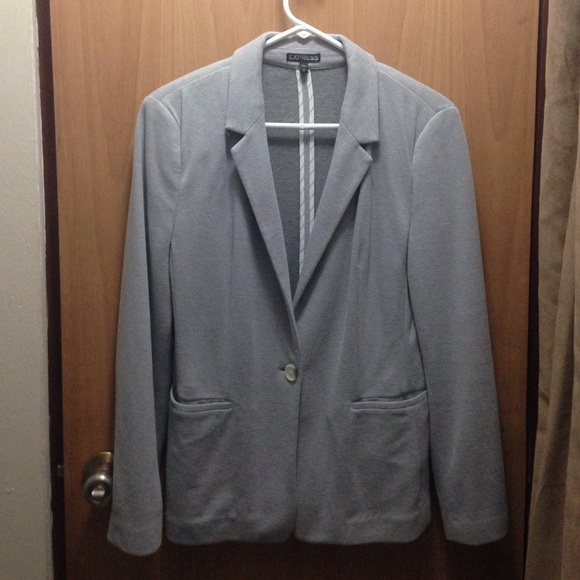 EXPRESS gray one-button blazer lined