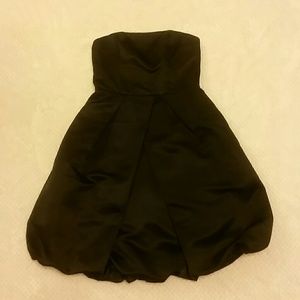 Black strapless party dress