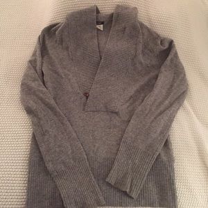 J.Crew gray wool/cashmere cowl neck sweater