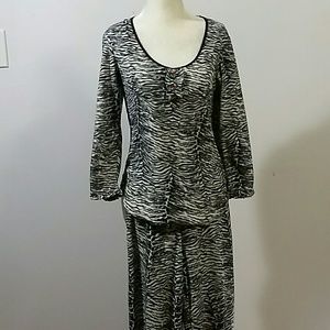 Betsey Johnson Zebra Print Pajama Set- Sm