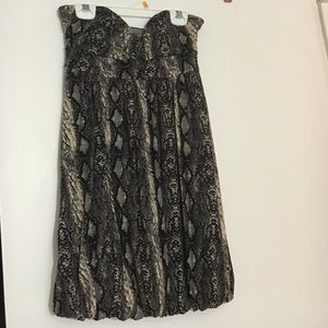 Strapless mini dress