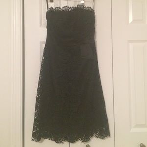 Price reduced! Black lace-overlay dress