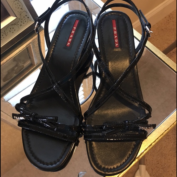 Patent leather Prada Wedge