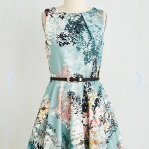 Blue Floral Modcloth Dress