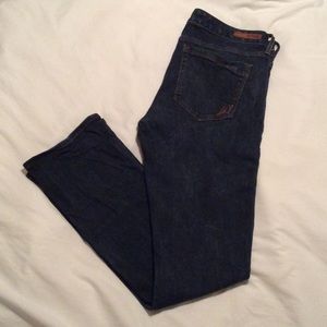 Express Low Rise Barely Boot Jean - Dark Denim