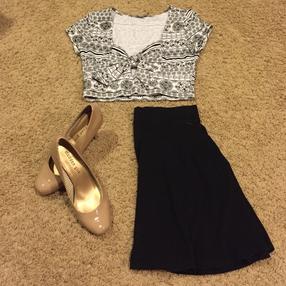 PINK Black Skater Skirt - Picture 4 of 4