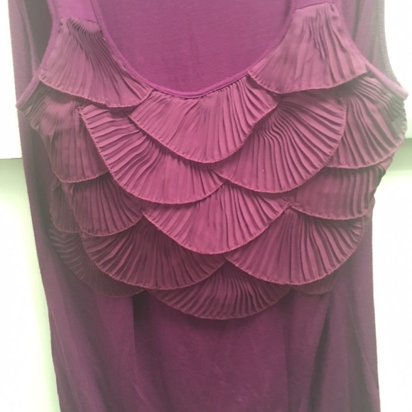 Flats & Heels ruffle front tank top XL -EUC - Picture 3 of 4