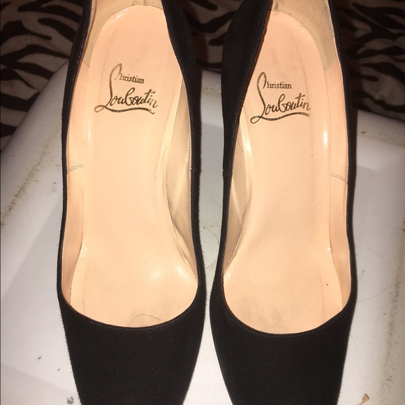 Christian Louboutin black suede pumps