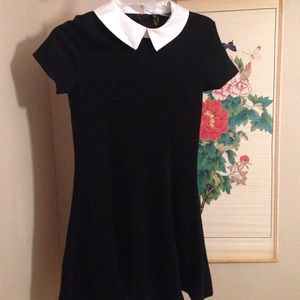 Black/White Peter Pan Collar Wednesday Adams Dress