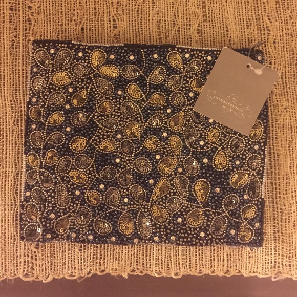 Anthropologie sequin clutch