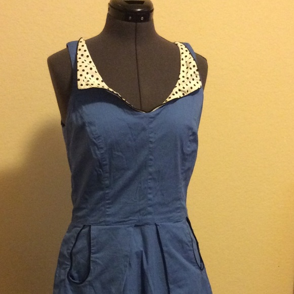 Rocksteady large blue cotton dress