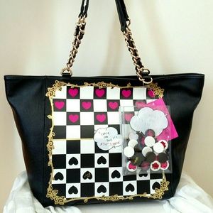 *SOLD OUT * Betsey Johnson Checkerboard Tote Bag
