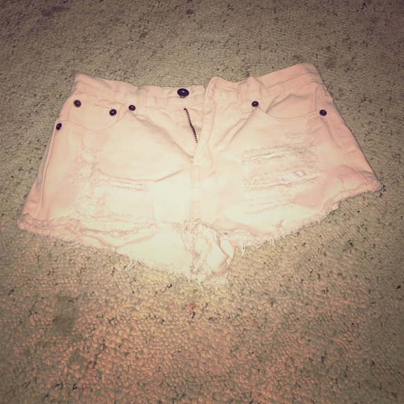 Pink cutoff shorts from forever 21