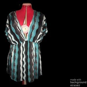 V-Neck microfiber top