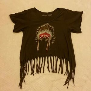 Indian head dress fringe top