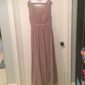 JENNY YOO Vivienne Pleated Chiffon Gown Wisteria