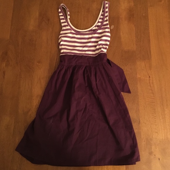Purple Striped Dress