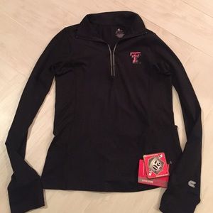Texas Tech 1/2 zip pullover black size small