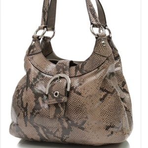 Genuine Coach Python Leather Soho Hobo Purse