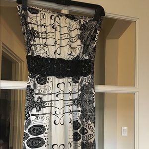 Sky strapless belted dress