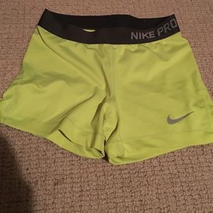 Neon Yellow Nike pro