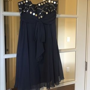 Bcbg steel blue dress