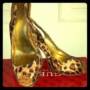 Leppard print heels
