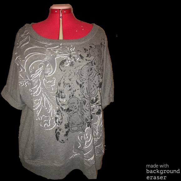 Heavy sweater material 3/4 length sleeve top