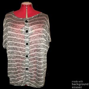 Button down sheer top