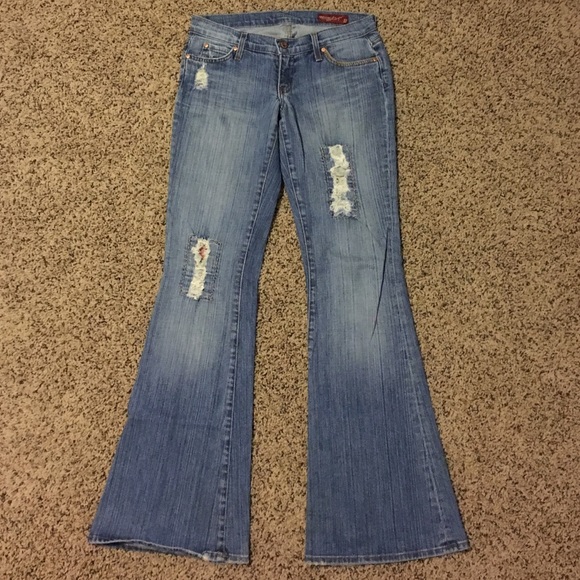 Distress Patch Jeans - Picture 3 of 4