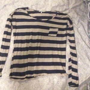 Charlotte Russe striped long sleeve tee