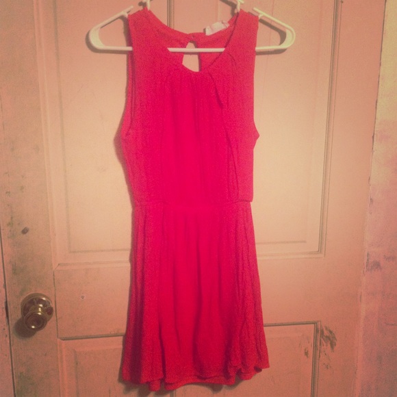 Peach love red dress