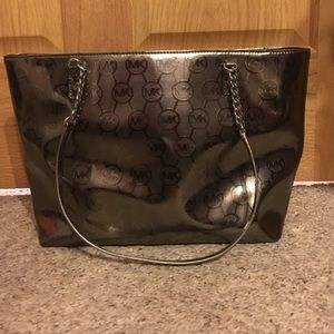 Silver Michael Kors purse