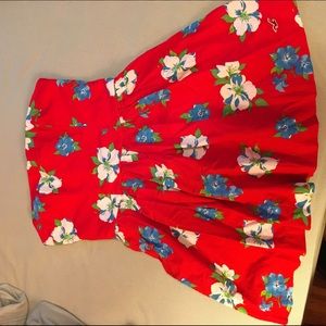 Hollister floral print strapless sundress