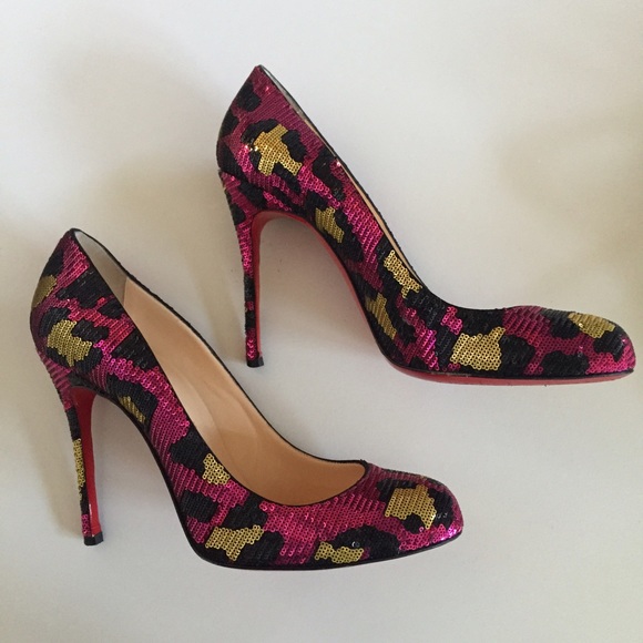 Christian Louboutin sequin pumps 39.5 - Picture 2 of 4