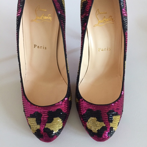 Christian Louboutin sequin pumps 39.5 - Picture 3 of 4
