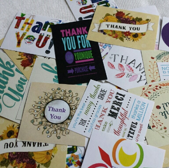 100 Asorted pack  Thank you Stickers