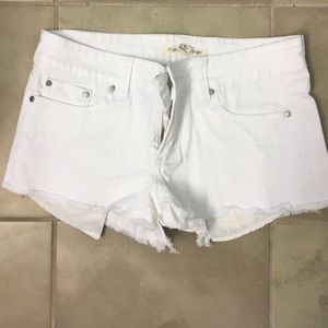 Forever 21 white cut off jean shorts