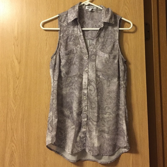 Gray Silk blouse