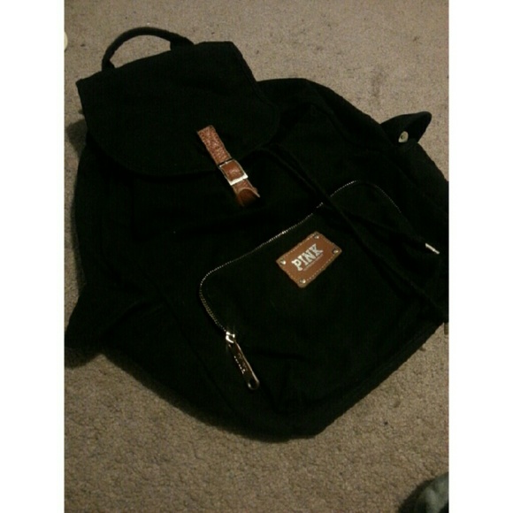 PINK black bookbag