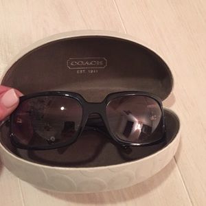 Coach women's black sunglasses with rhinestones