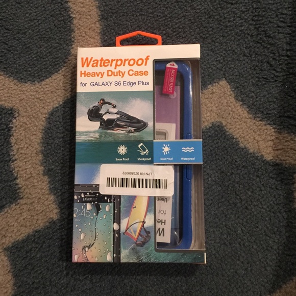 Blue waterproof Galaxy S6 edge plus phone case