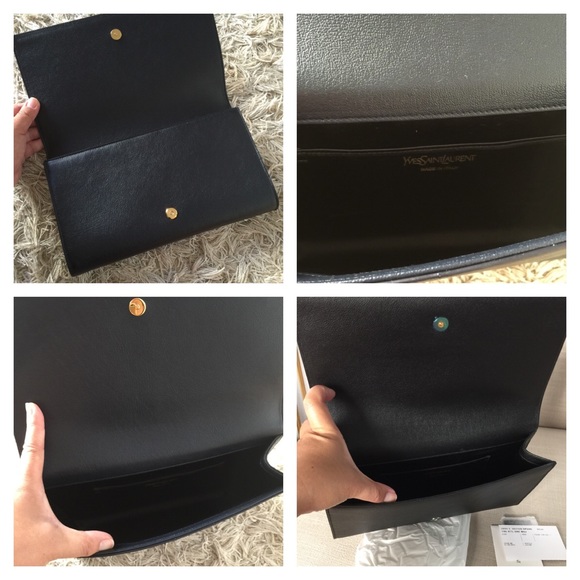 SOLD ON ANOTHER SITE! Ysl clutch in Navy Blue. - Picture 3 of 3