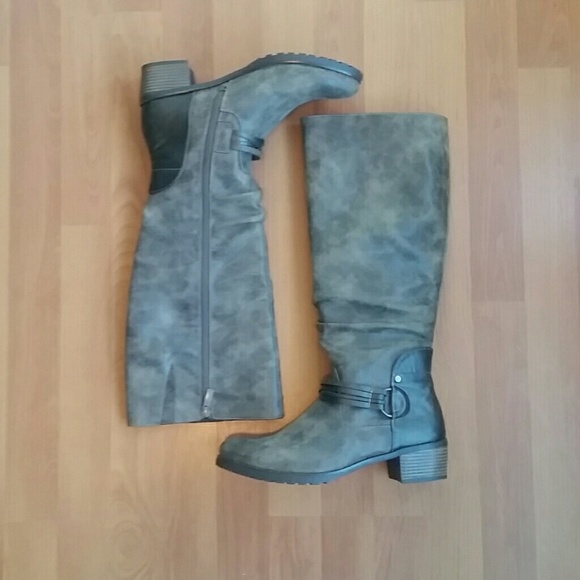 Tall Bronze Boots