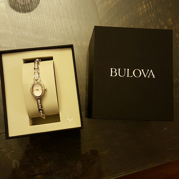 OBO Two-tone Crystal Bulova Bangle Watch